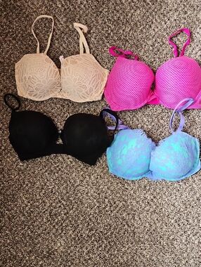 Victoria's Secret Bra Set - Cream, Hot Pink, Black, Aqua